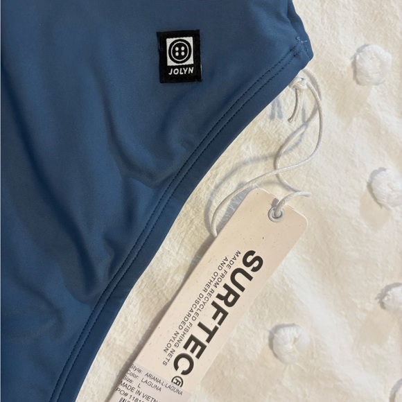 Jolyn Swimwear Ariana in Laguna | Blue One Piece Swimsuit with Cutouts - Picture 8 of 9